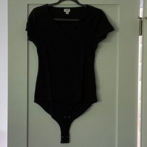 J.Crew Black Short Sleeve Bodysuit
